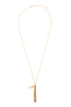 Message "Fearfully" Charm Pendant Necklace Matte Gold - Pack of 6