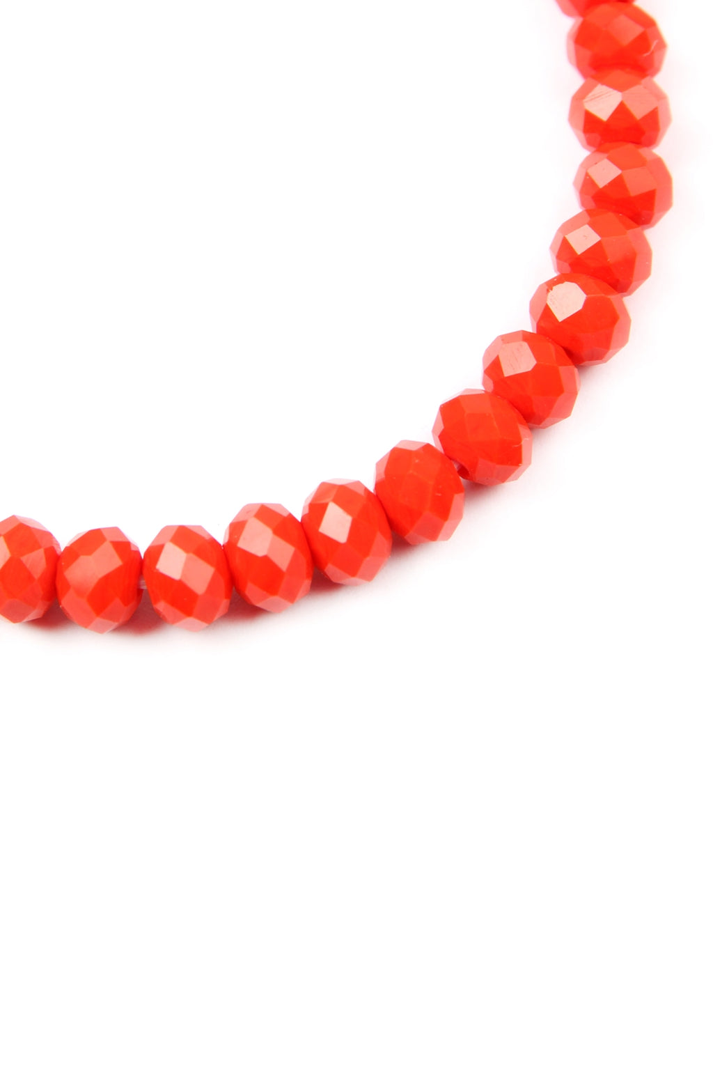 Love and Be Loved 6mm Glass Beads Stretch Bracelet Red - Pack of 6