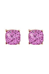 Glitter Epoxy Stud Earrings Light Purple - Pack of 6