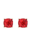 Red Rhinestone Coated Hoop Earrings - Pack of 6