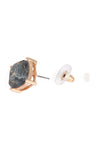 Marble Epoxy Stud Earrings Gray - Pack of 6