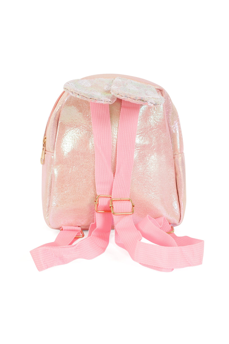 Cute Bunny Ears Glitters Kids Backpack Pink - Pack of 6