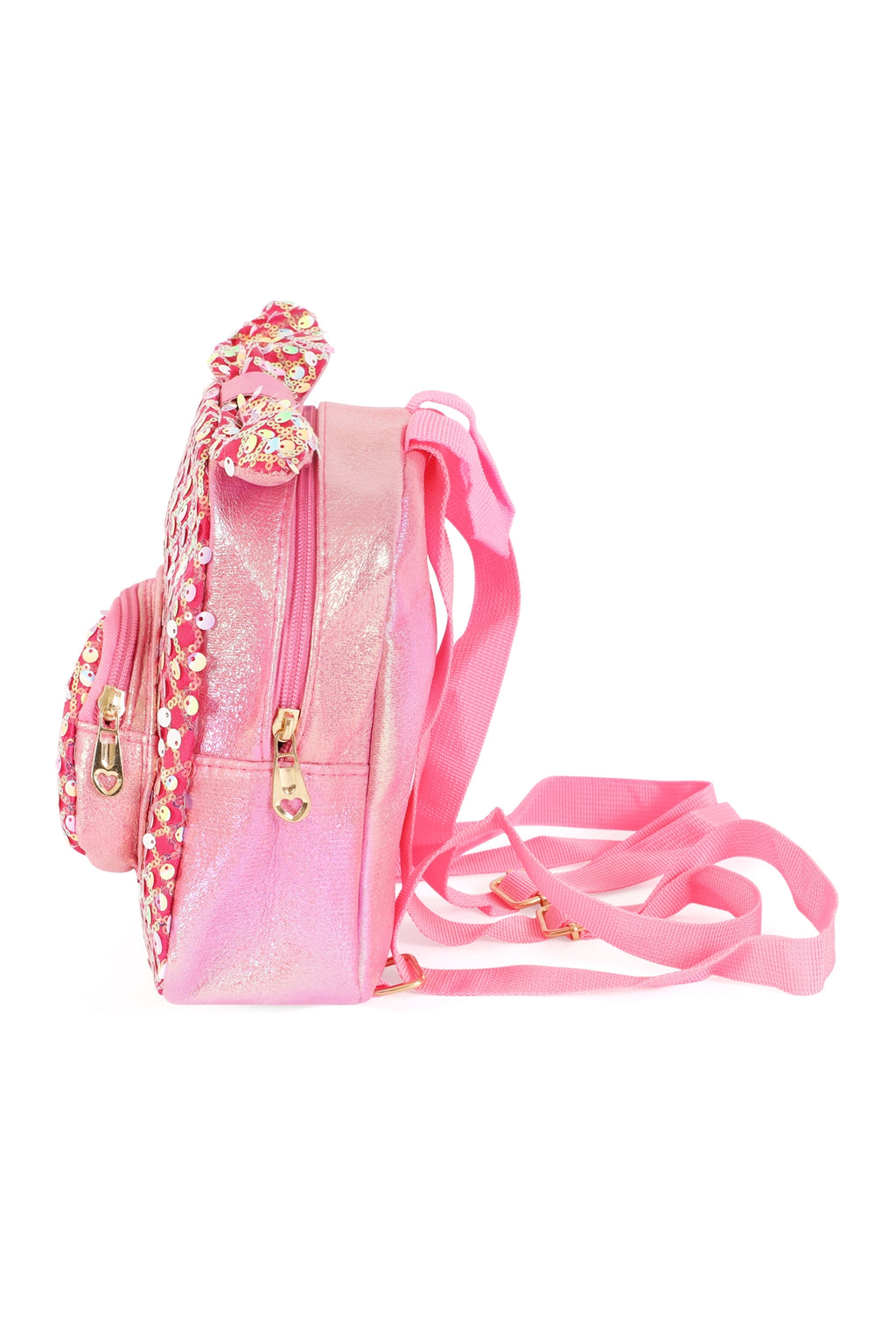 Cute Ribbon Glitter Kids Backpack Rose - Pack of 6