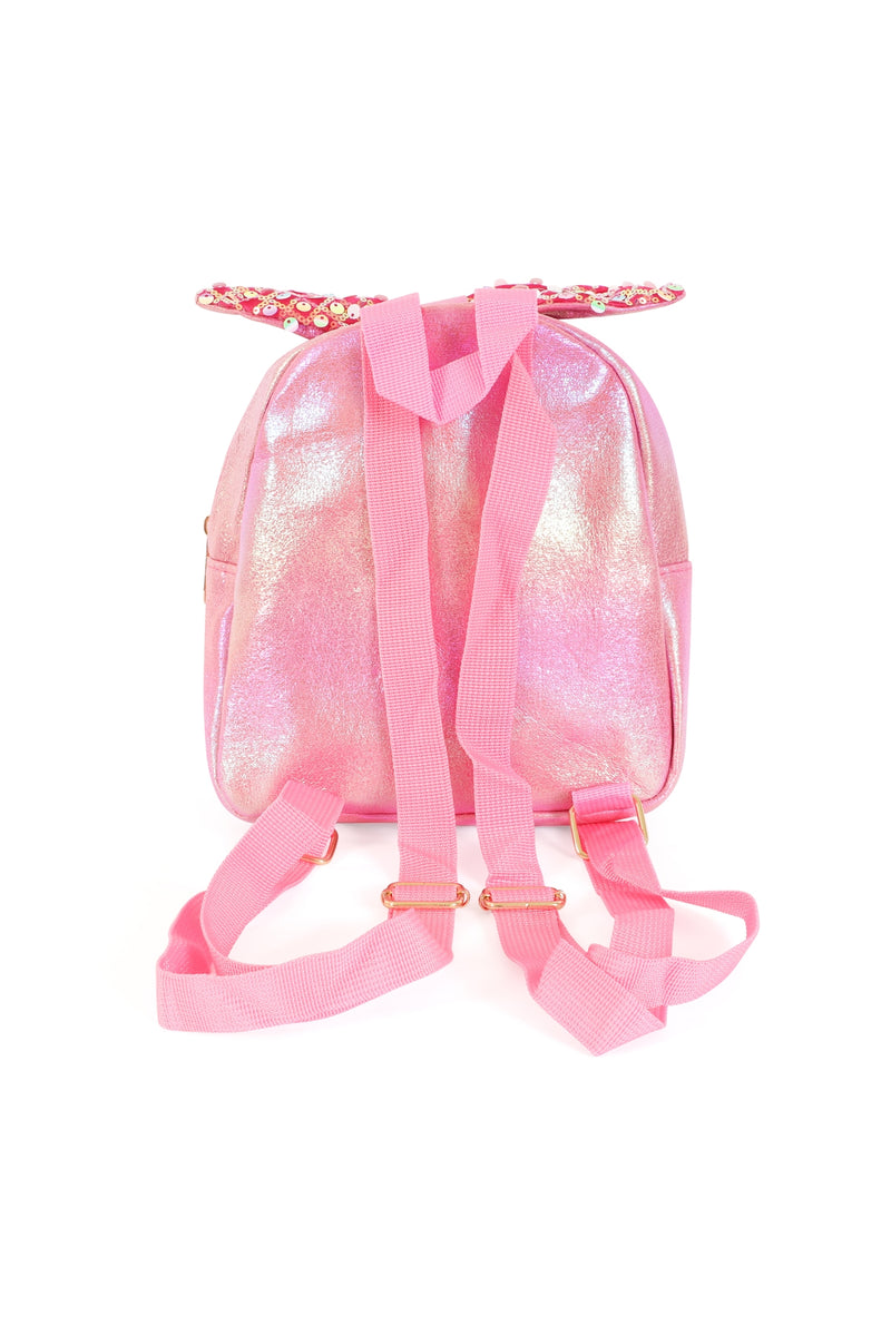 Cute Ribbon Glitter Kids Backpack Rose - Pack of 6