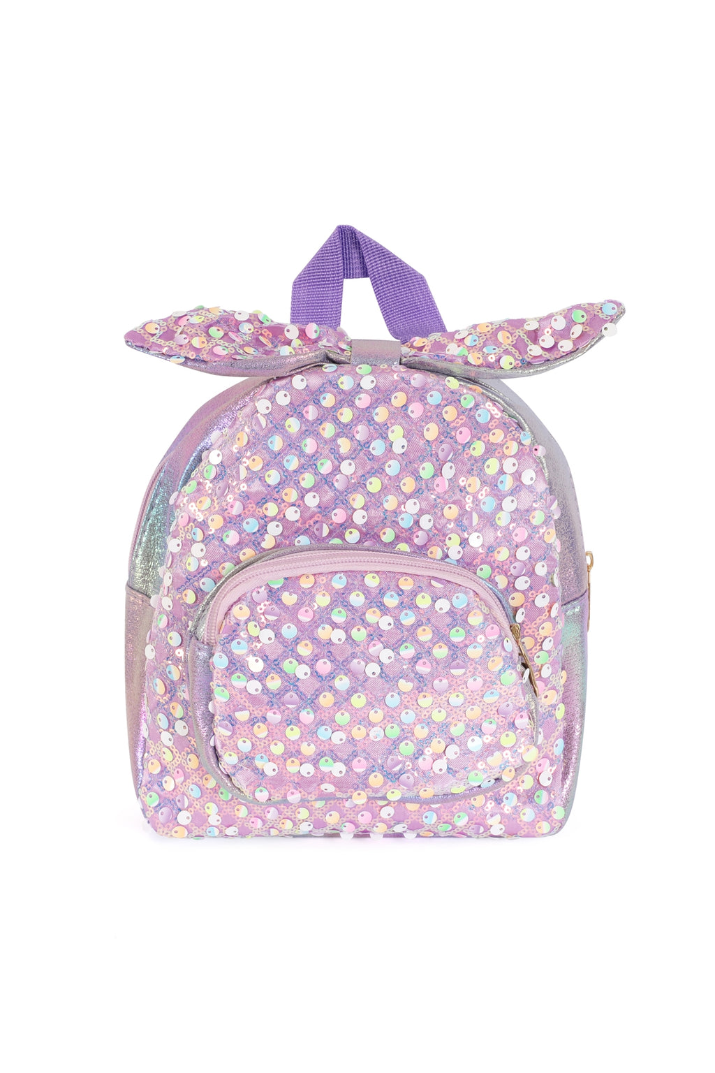 Cute Ribbon Glitter Kids Backpack Purple - Pack of 6