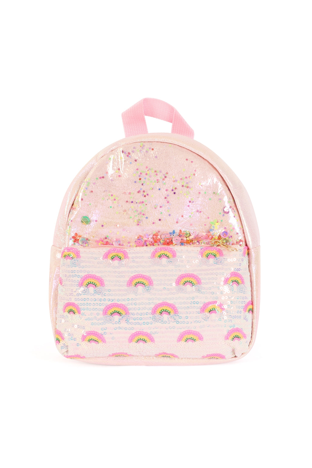 Cute Rainbow Glitter Kids Backpack Pink - Pack of 6