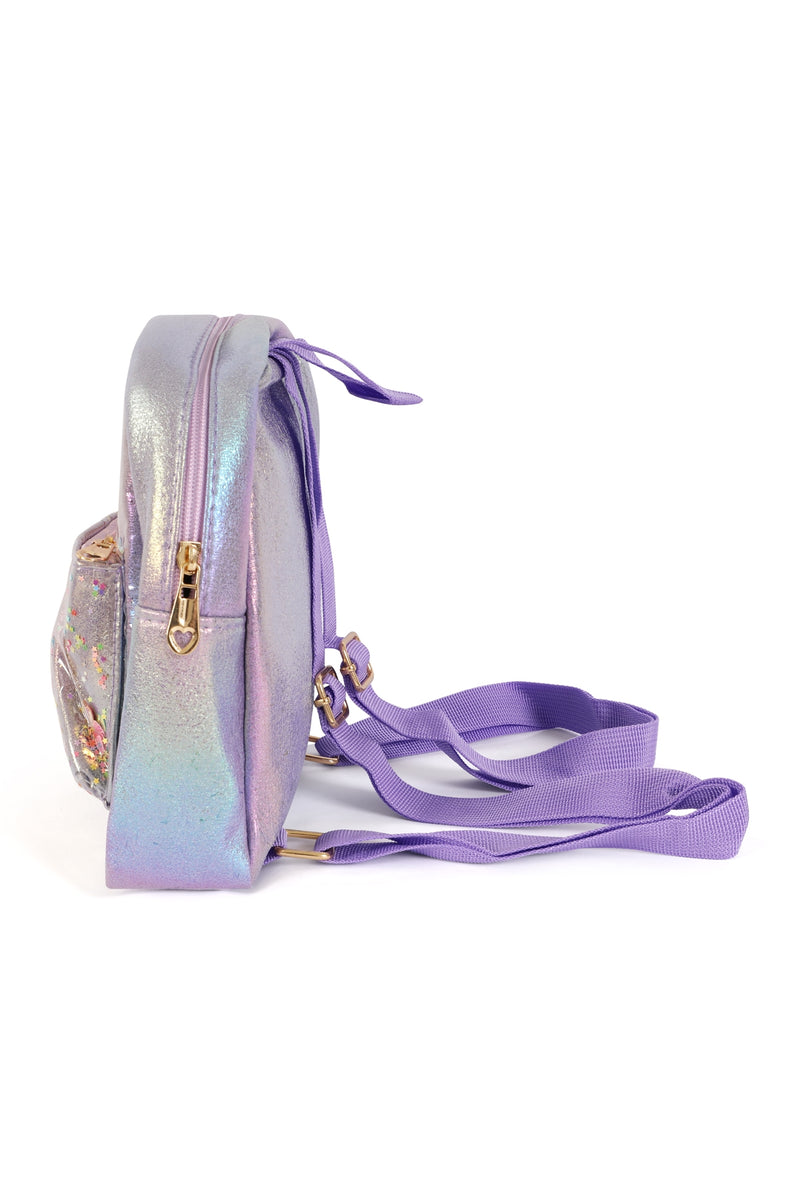 Kids Glitter Backpack Purple - Pack of 6