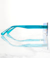 Wholesale Single Color Sunglasses - BQ21458-BLUE/COMBO - Pack of 6