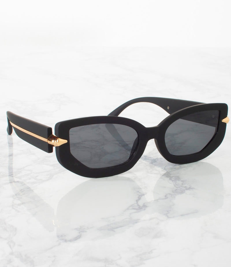 Single Color Sunglasses - BQ22429-MATTE -BLACK - Pack of 6 - $3.00/piece