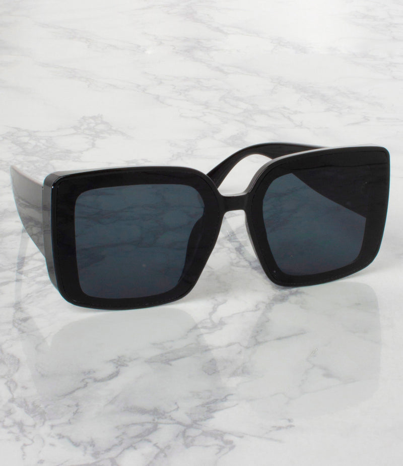 Wholesale Single Color Sunglasses - BVMS4352-L - Black - Pack of 6 - $2.5/piece for sale.