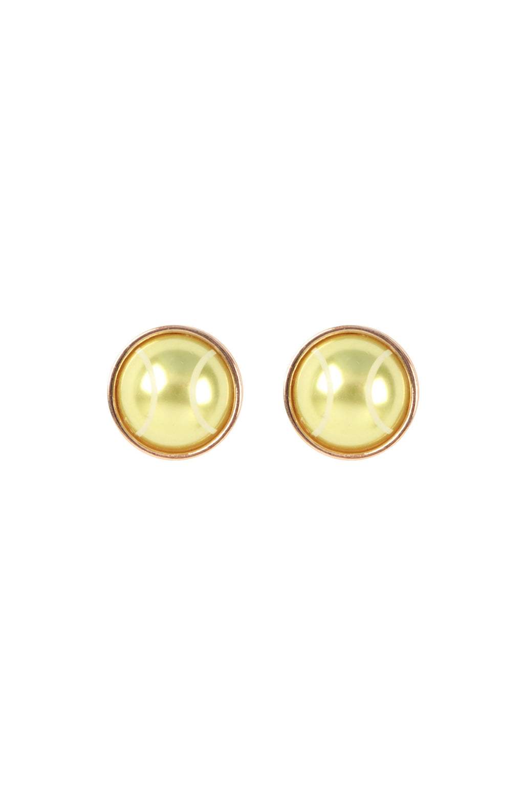 Tennis Ball Shaped Pearl Post Earrings - Pack of 6