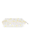 Transparent Printed Cosmetic Pouch Daisy White - Pack of 6