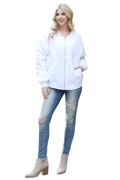 White Bomber Jacket - Pack of 6