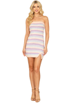 Apricot Multi Knit Tube Stripe Dress - Pack of 6