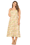 Plus Size 3/4 Sleeve Solid Dress Mustard - Pack of 6