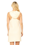 Cream Sleeveless Drawstring Hoodie Mini Dress  -  Pack of 6