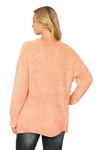 Coral Round Neck Curved Hem Knit Sweater - Pack of 6