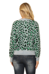 Grey Green Leopard Knitted Sweater - Pack of 6