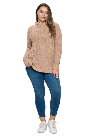 Plus Size Pull Over Poncho Beige - Pack of 6