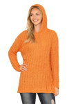 Mustard Plus Size Ribbed Popcorn Knit Tunic Hoodie Sweater - Pack of 6