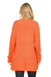 Coral Plus Size Popcorn Front Pocket Open Cardigan - Pack of 6