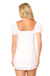 White Puff Sleeve Front Cut Out Eyelet Detail Mini Dress -  Pack of 5