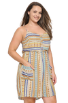 Cream Plus Size Spaghetti Strap Front Pocket Multi Romper - Pack of 6