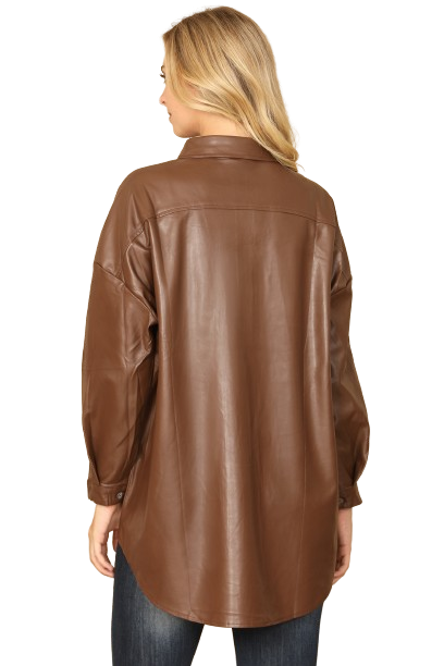 Brown Long Sleeve Leather Top - Pack of 5