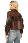 Brown Leather Tassel Jacket - Pack of 5