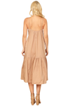 Light Brown Spaghetti Strap Solid Midi Dress - Pack of 5