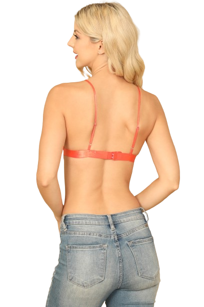 Orange Non Wired Cotton Bra Top - Pack of 5