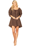 Cocoa Long Sleeve Collared Button Down Curve Hem Dress - Pack of 5