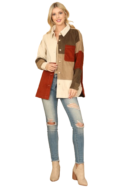 Olive Rust Color Block Jacket - Pack of 6