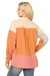 Rose Tan Color Block Long Sleeve - Pack of 6