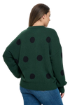 Green Black Plus Size Polka Dots Sweater - Pack of 6