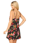 Black Red Spaghetti Strap Floral Mini Dress - Pack of 5