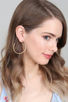 Hoop Post Earrings Matte Gold - Pack of 6