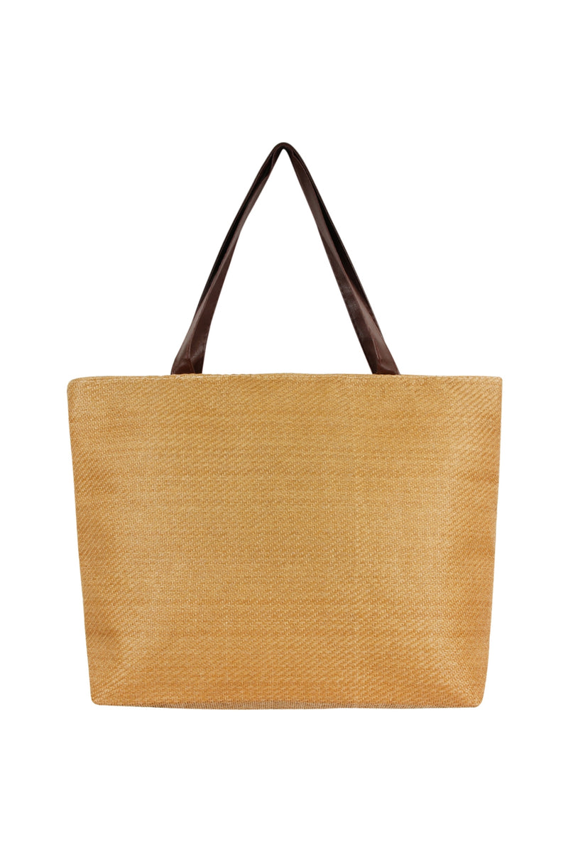 Woven Tote Bag Light Brown - Pack of 6