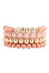 Gray Multi Bead Stackable Bracelet - Pack of 6