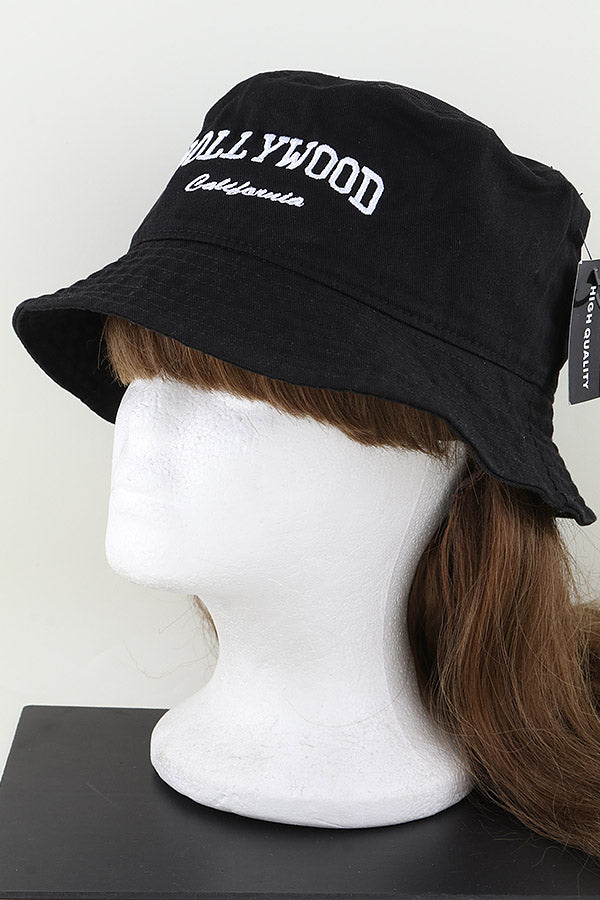 Hollywood California Bucket Hat Black - Pack of 6