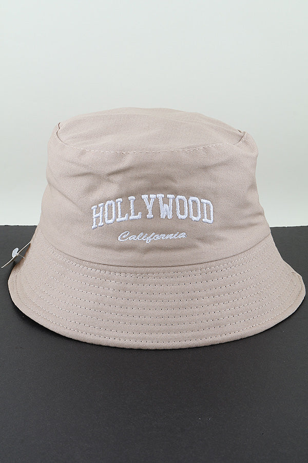 Hollywood California Bucket Hat Khaki - Pack of 6