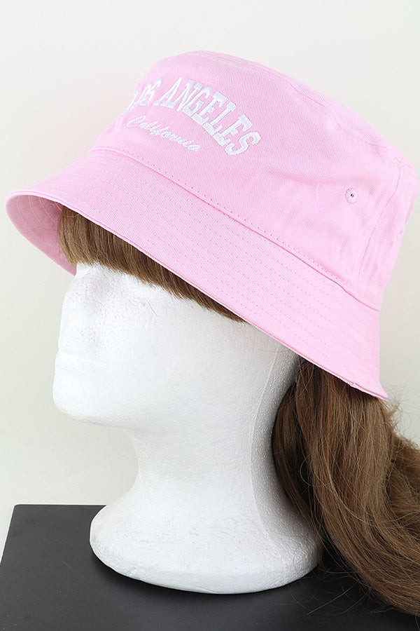 Los Angeles California Bucket Hat Pink - Pack of 6