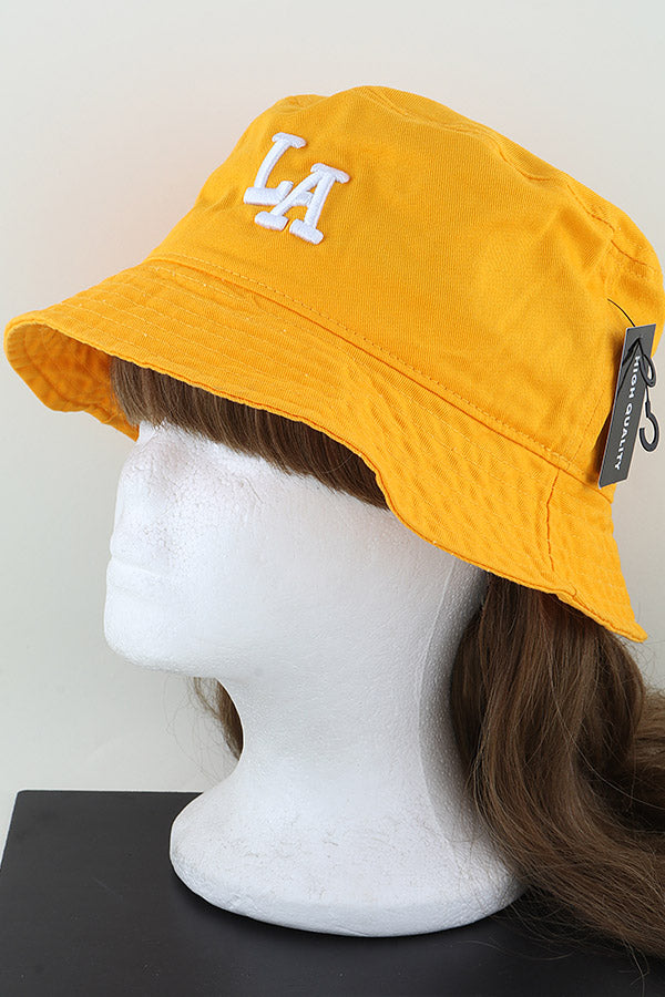 LA Los Angeles Bucket Hat Mustard - Pack of 6