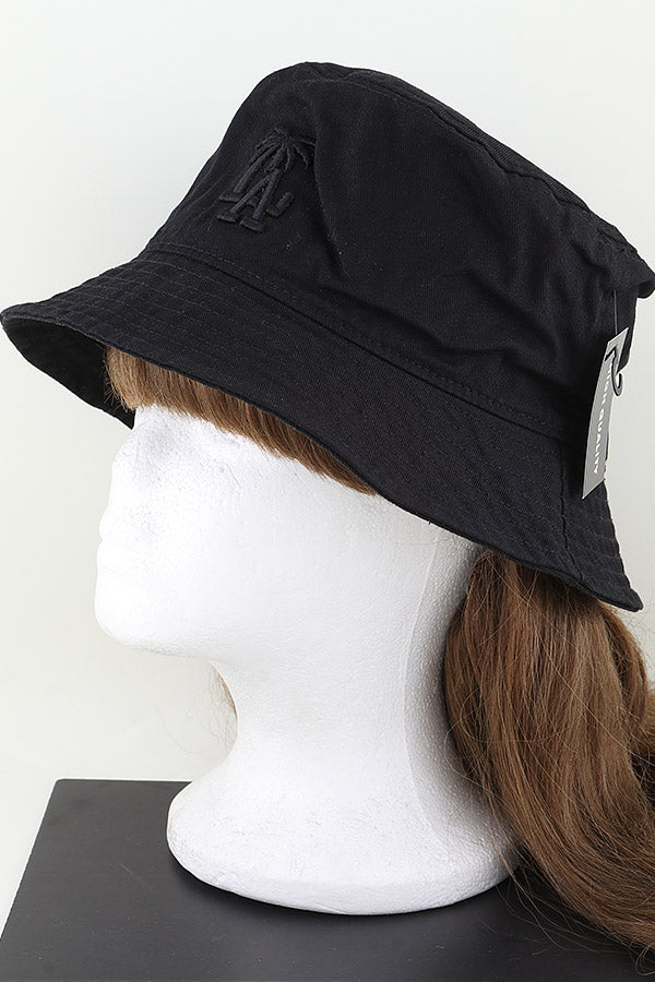 La Palm Tree Bucket Hat Black - Pack of 6