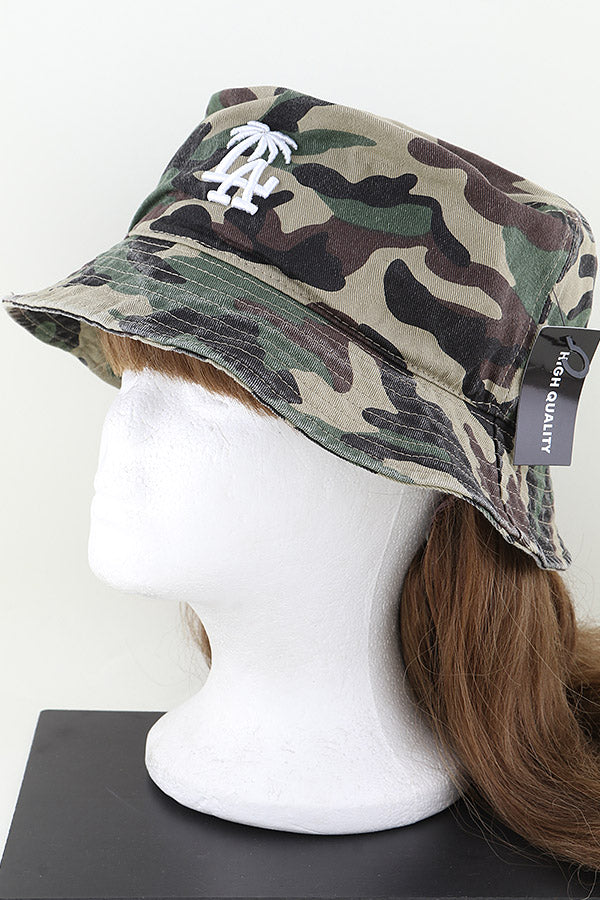 La Palm Tree Bucket Hat Camo - Pack of 6