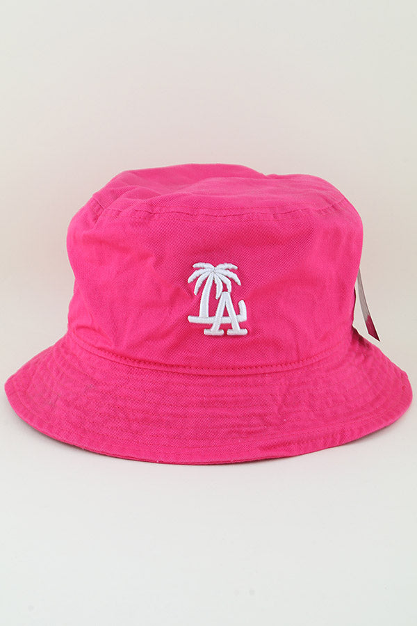 La Palm Tree Bucket Hat Neon Green - Pack of 6