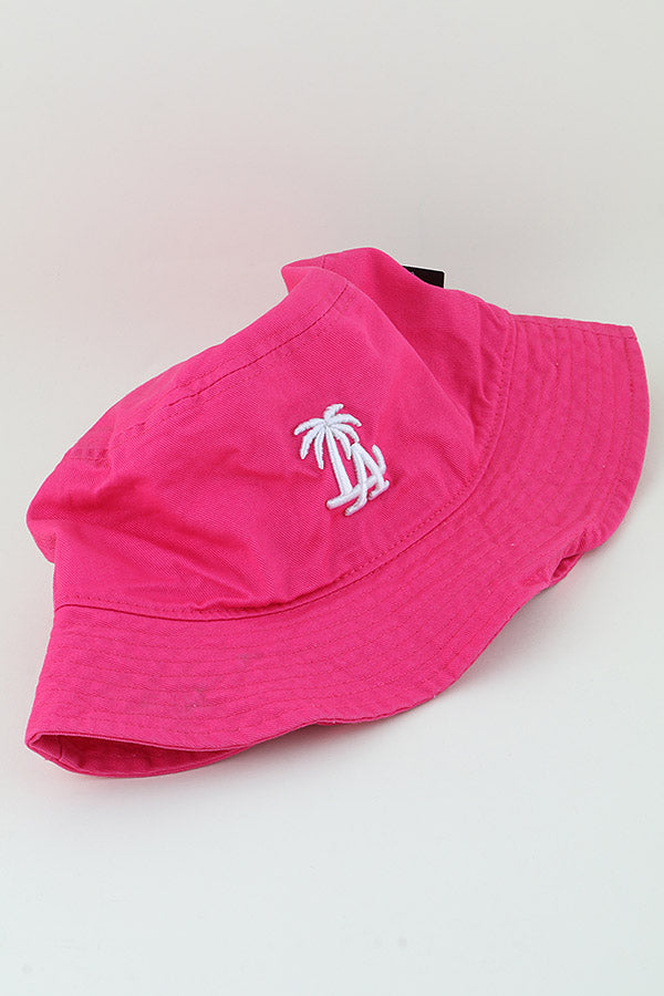 La Palm Tree Bucket Hat Fuchsia - Pack of 6