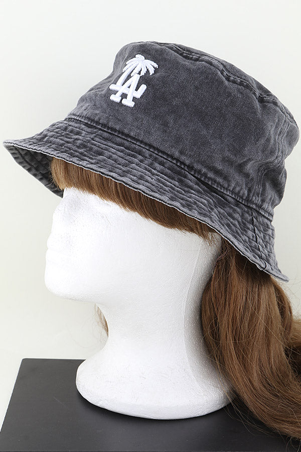 La Palm Tree Bucket Hat Gray - Pack of 6