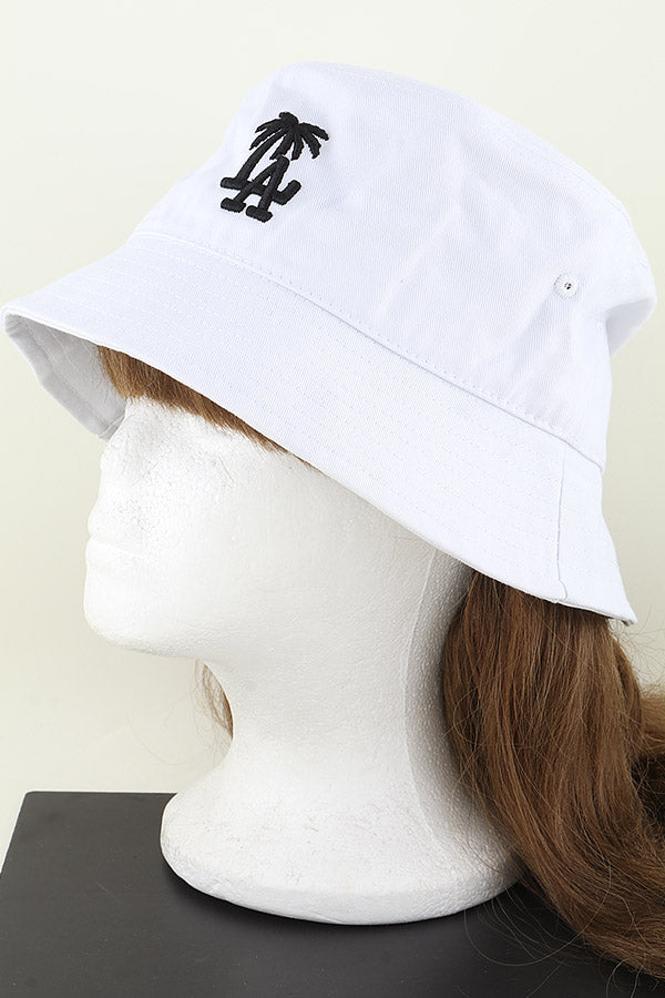 La Palm Tree Bucket Hat White - Pack of 6