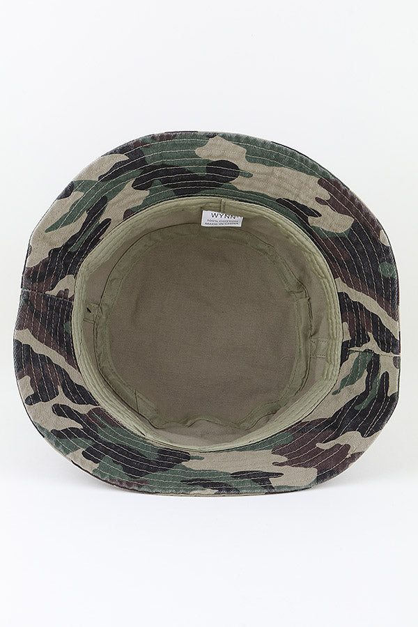 Classic Plain Bucket Hat Camo - Pack of 6